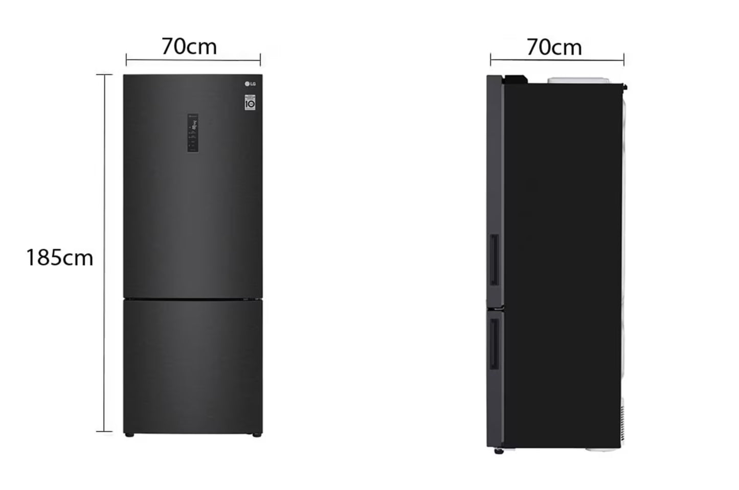 מקרר מקפיא תחתון בנפח של 462 LG R-2B479B